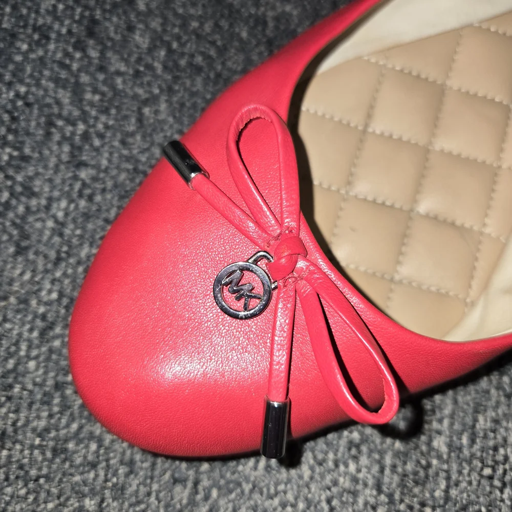 Michael Kors Red Quilted Ballet Flats - Women's